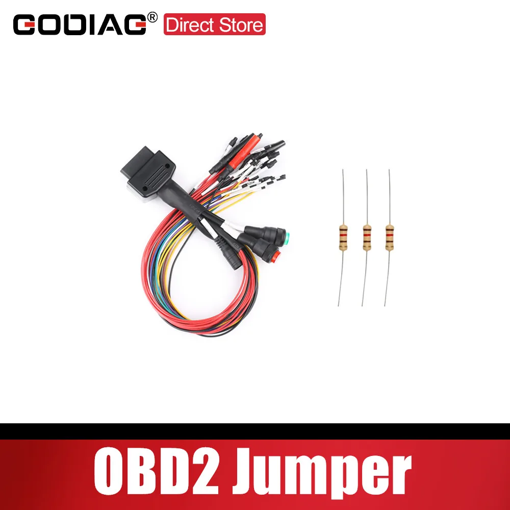 

GODIAG, разрывной трехшаровой кабель, полный протокол OBD2, перемычка, используемый для подключения ECU для программирования ECU
