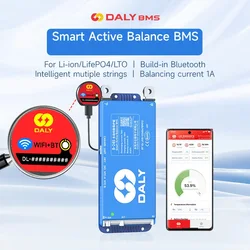 Daly balance BMS 40A 60A 100A 150A Smart bms Lifepo4 BMS 4s 8S 8-17S 8-24S Battery bms with Bluetooth