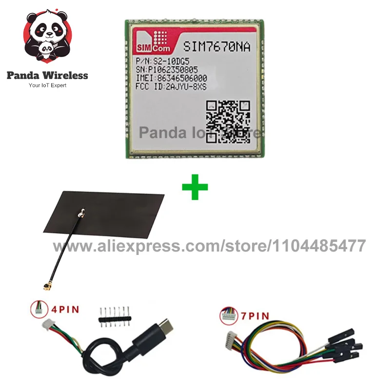 SIMcom SIM7670NA SIM7670NA-MNGV SIM7670NA-LNGV Placa central CAT1 chip Qualcomm compatible con datos + GNSS (opcional) sin voz