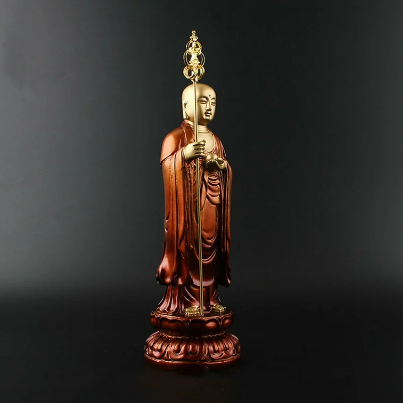 China Resin Buddhism Ksitigarbha Boddhisattva Buddha Netherworld Leader Statue