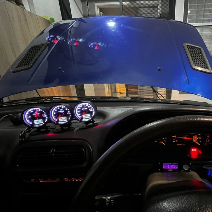 جهاز قياس جريدي 7 ألوان شاشة LCD رقمية ضغط زيت تربو درجة حرارة الماء فولت تفريغ دورة في الدقيقة الجهد وقود الهواء مقياس درجة الحرارة JDM #6