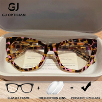 GOOJEE Fashion Anti Blue Light Prescription Cat Eye Glasses Women Progressive Photochromic Reading Glasses Luxury Myopia Eyewear