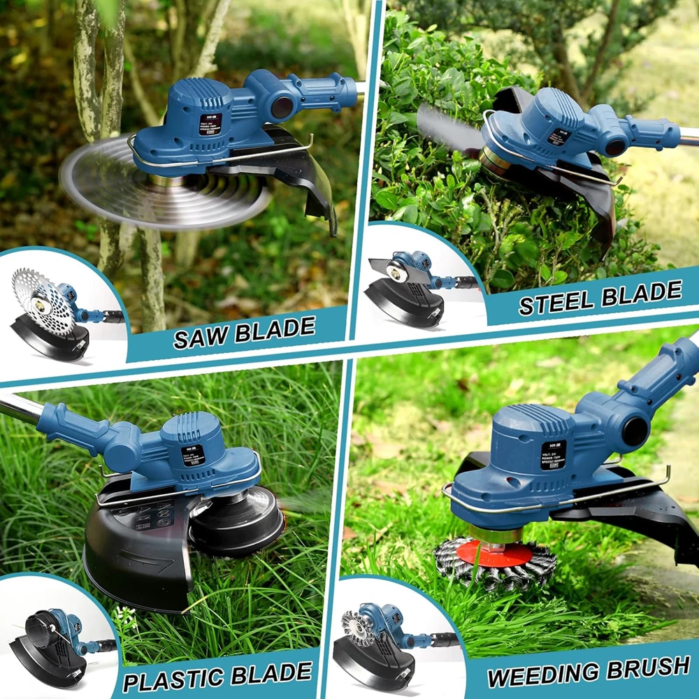 Brushless Electric Lawn Mower Cordless Grass Trimmer Branches Shrub Pruning Cutter Garden Tools Line Reel For Makita 18V Battery