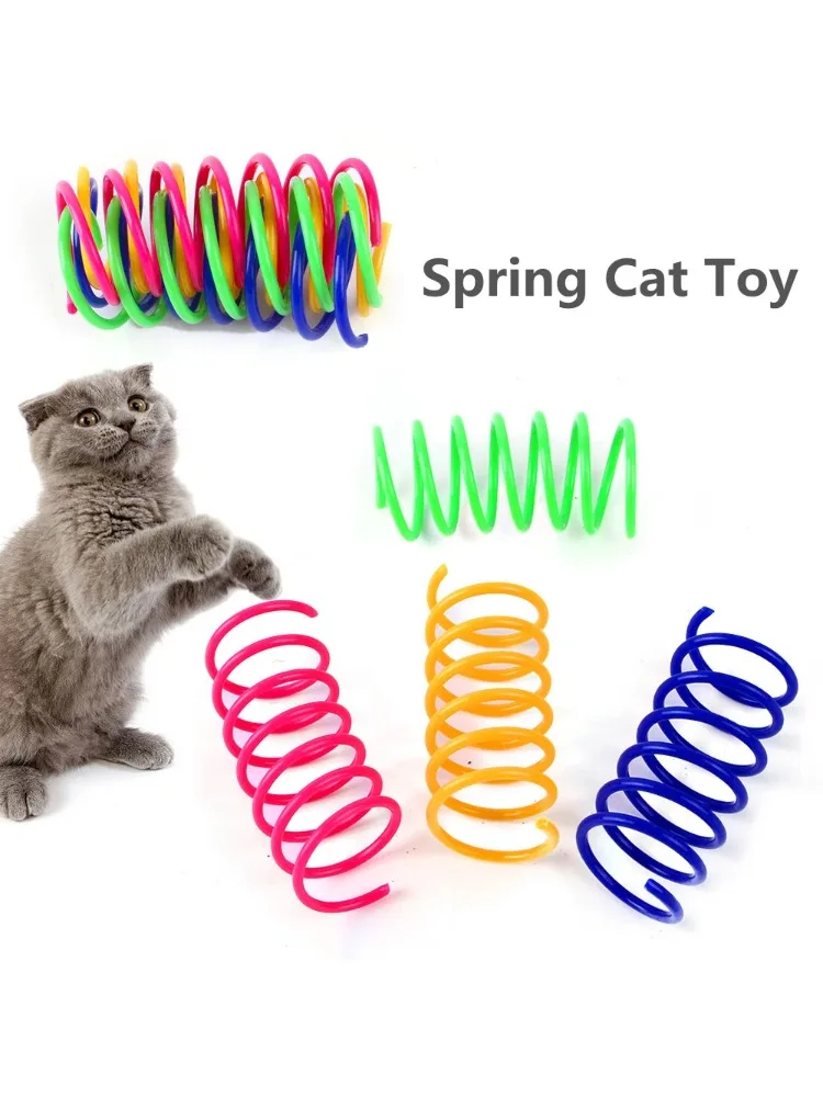 Jouets de printemps durables pour chaton, 4/8/20 pièces, ressorts colorés, jouet pour animaux de compagnie, ressorts en spirale, jouets interactifs pour animaux de compagnie
