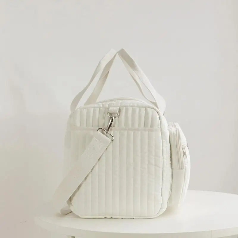 

Stylish Large Capacity Diaper Bag with Delicate Embroidery for Mom, Portable Diaper Organiser for Travel and Daily Use