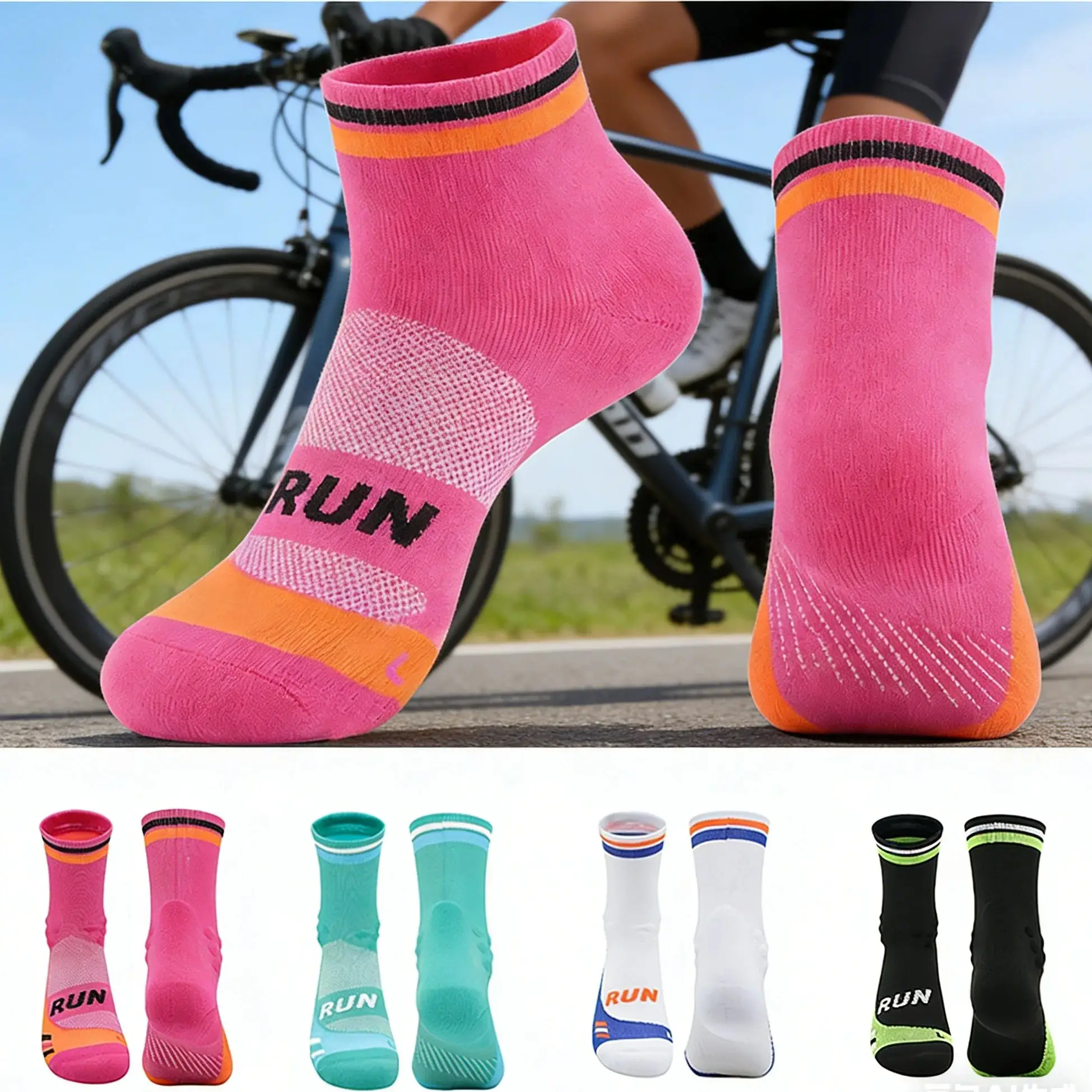 

Professional Marathon Running Socks Breathable Quick Dry Football Sock Wear-resistant Outdoor Sports Socks Unisex Cycling Socks