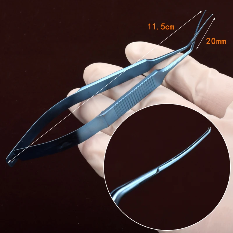 Ophthalmic instruments - Microscopic forceps, capsulorhexis forceps, cosmetic plastic surgery, swallowtail curved stainless stee