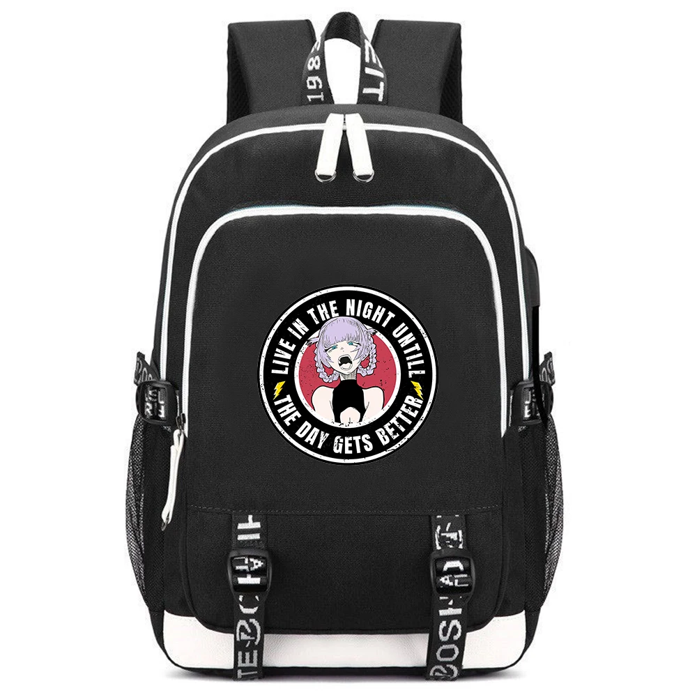 

Call of The Night Oxford School Bags Anime Bookbag USB Charging Laptop Backpack Women Cartoon Bagpack Unisex Kawaii Daypack