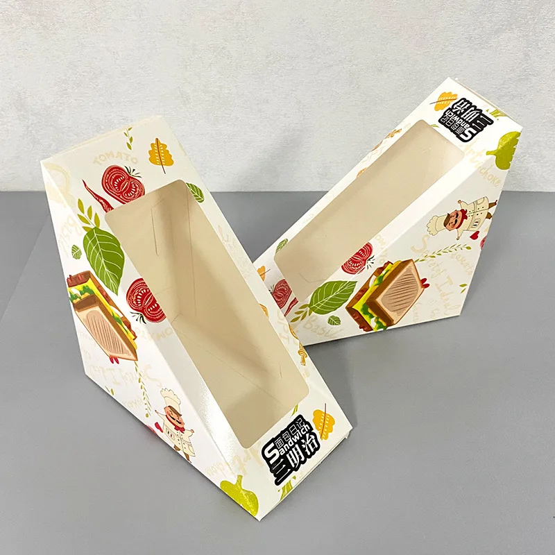 Customized productTop Best Selling Safe Good Packaging Art Paper Recycled Materials OEM Customised Sandwich box For Food