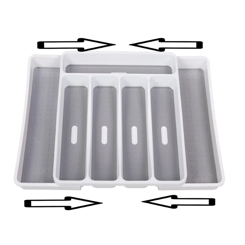 

Cutlery Tray Expandable Drawer Arrangement Tray Knife and Fork Tray Folding Storage Box Knife and Fork Tray