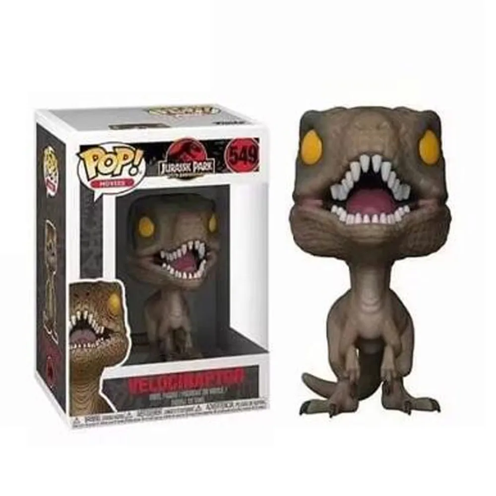 Funko Pop Movies Jurassic Park John Hammond #546 Dinosaur Velociraptor #549 Dilophosaurus #550 Vinyl Action Figures Toys Gifts