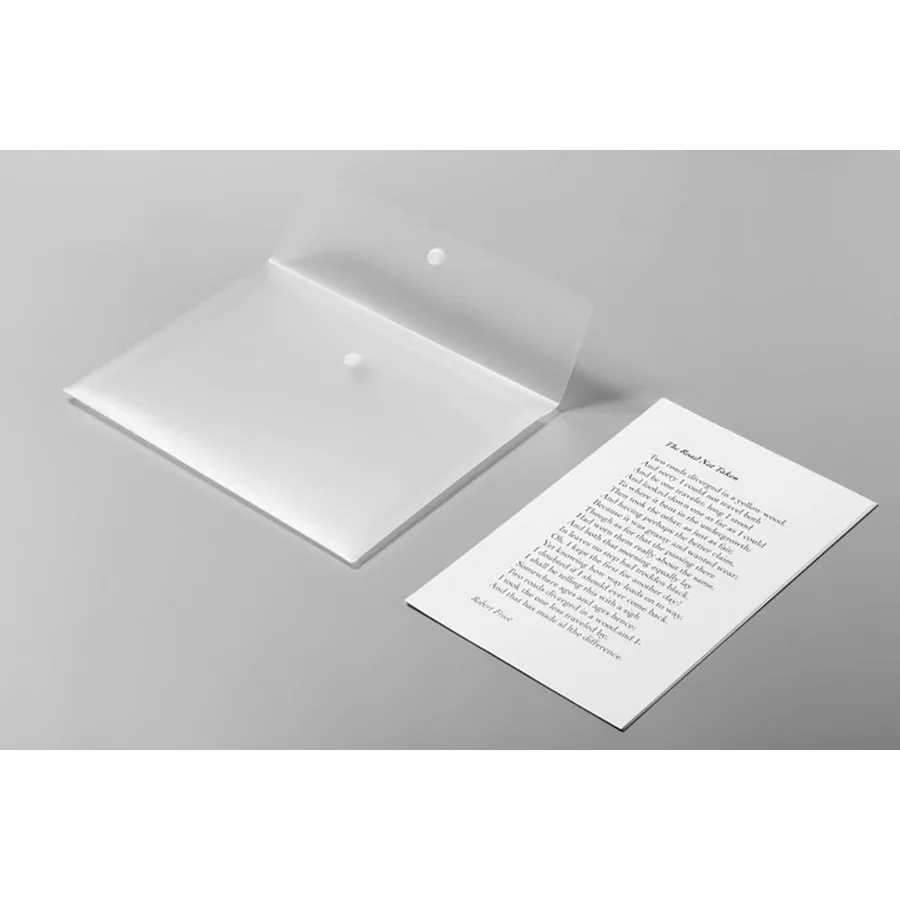 Translucent A4 Size Poly File Folder Pockets with Snap Button Closure for Organizing Flat Documents and Letters Ideal for Offic