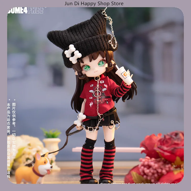 COME4FREE 1/12 BJD Vestiti per bambole Serie quotidiana Disordinato Orsetto Dress Outfit Set per vestiti per bambole OB11