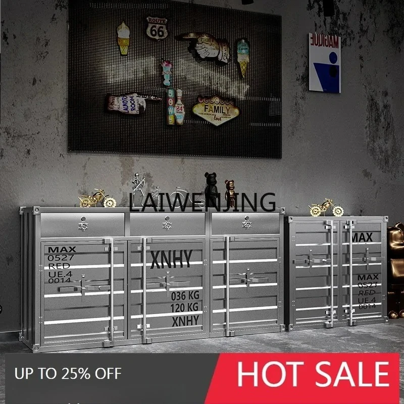 personalized container cabinet wrought iron storage retro industrial style old storage cabinet