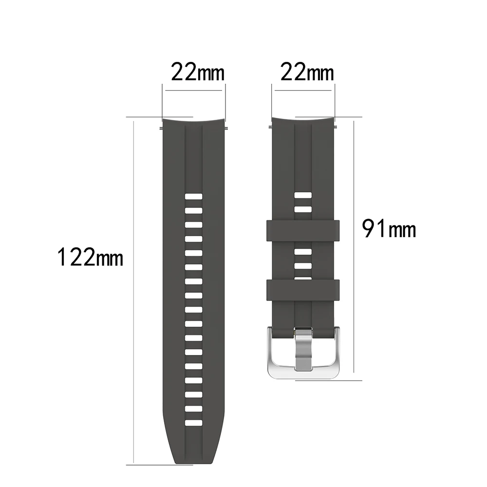 For Haylou Solar Plus RT3 Strap 22mm Watch Band Silicone Watchband Wristband Bracelet For Haylou GST Lite / GST LS09B / GS / RT2