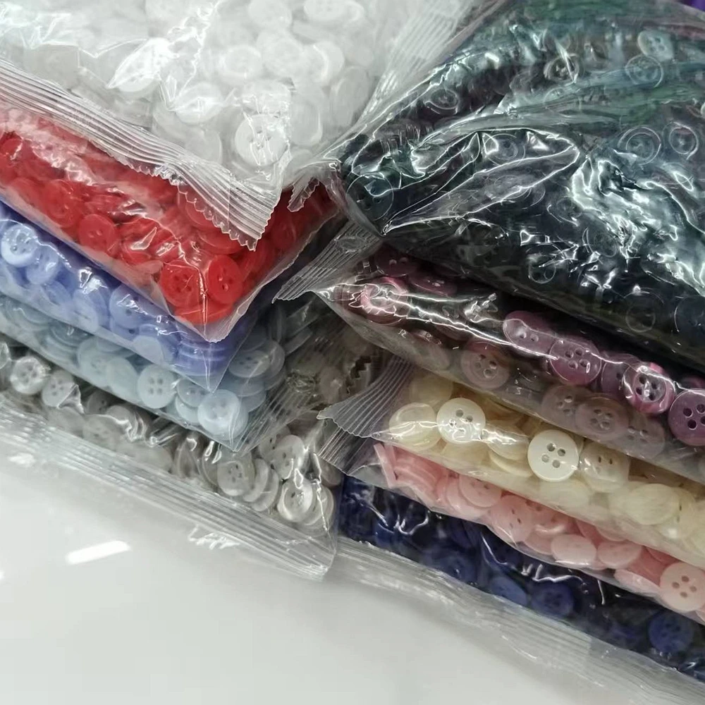 

1000PCS 1.1CM Four Holes Plastic Shirt Blouse Buttons 10 Colors Apparel Sewing Notions DIY Crafts