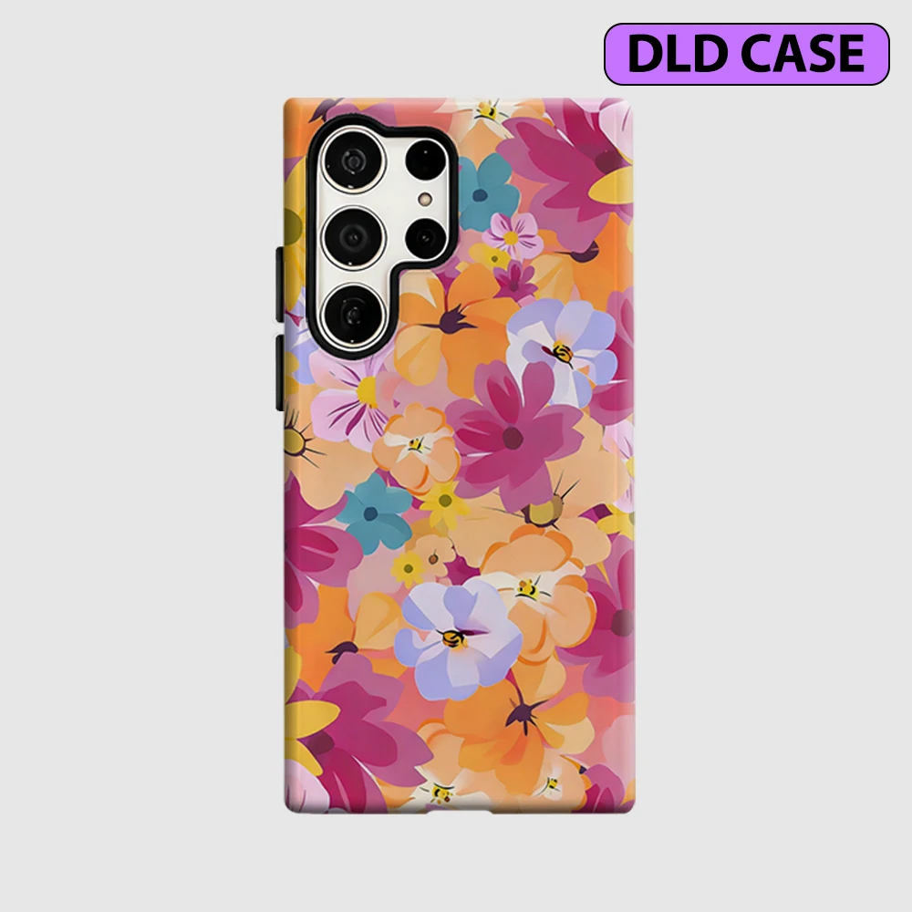 Bloomburst  Phone Case for Samsung Galaxy S26 S25 Ultra S24 S23 Ultra Plus Shockproof Double Layer Tough Back Cover