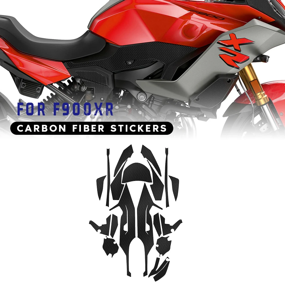 

For bmw F900XR F900 F 900 XR Motorcycle Fuel Tank Pad Handguard Carbon Fiber Pattern Stickers Decal screen film