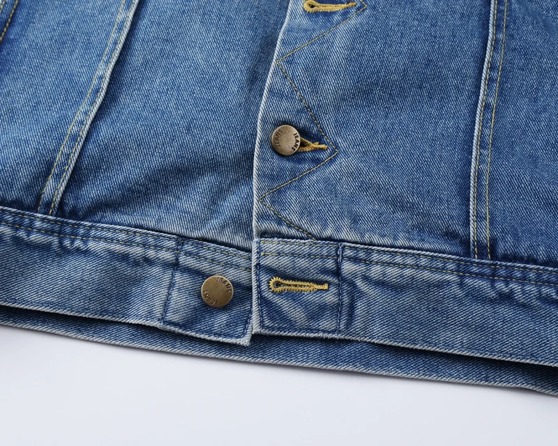 Sherpa-gefütterte Jeansjacke mit Patchwork-Kordkragen, Fleece-Cargojacken für Herren, Vintage-Waschung, Oversize-Warm-Jeansmantel für den Winter – Detail 8