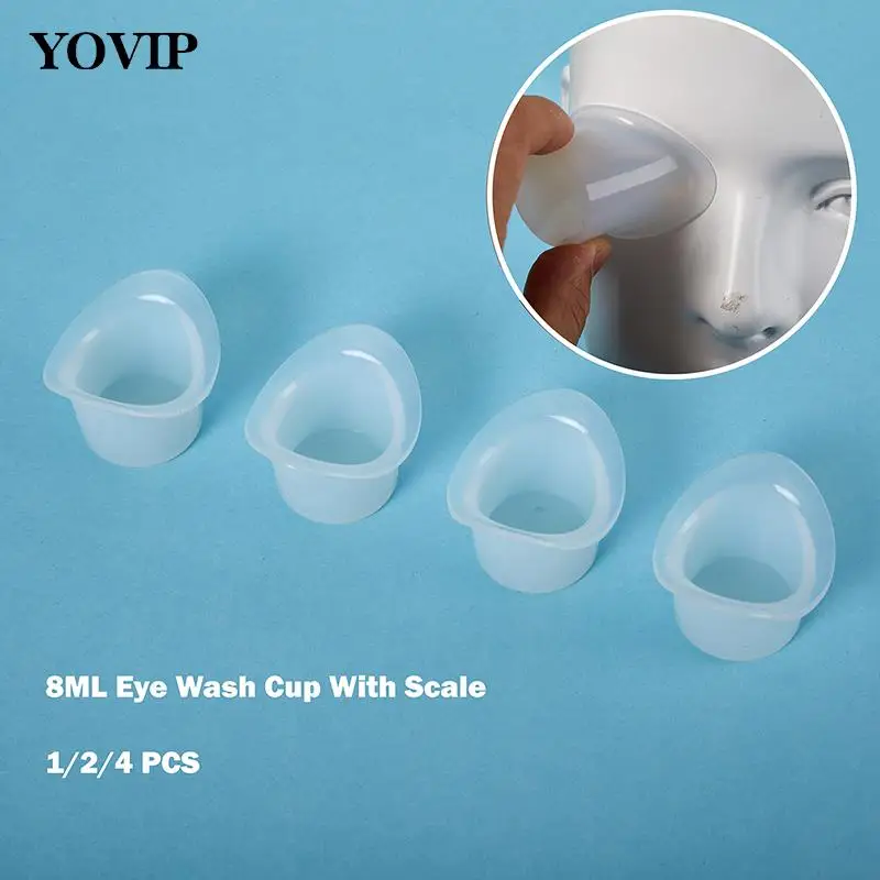 8ML Eyewash Eye Wash Cup Silicone Resuable Medical Soft Eye Bath Cup With Scale