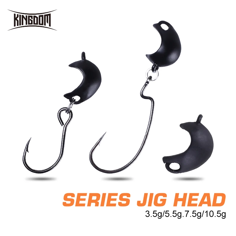 Kingdom Jig Heads Fishing Hooks 3.5g 7.5g 10.5g For Soft Worm Fishing Bait Swimbait Bass Jigs Lure Tackles Accessories Jig Head