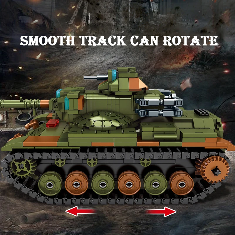 سيمبو-كتل بناء نموذج دبابة ثقيلة للأطفال ، لعبة تشوه ، قذيفة قابلة للغسيل ، الطوب التجمع ، هدية عيد الميلاد ، الولايات المتحدة M46 ، M60