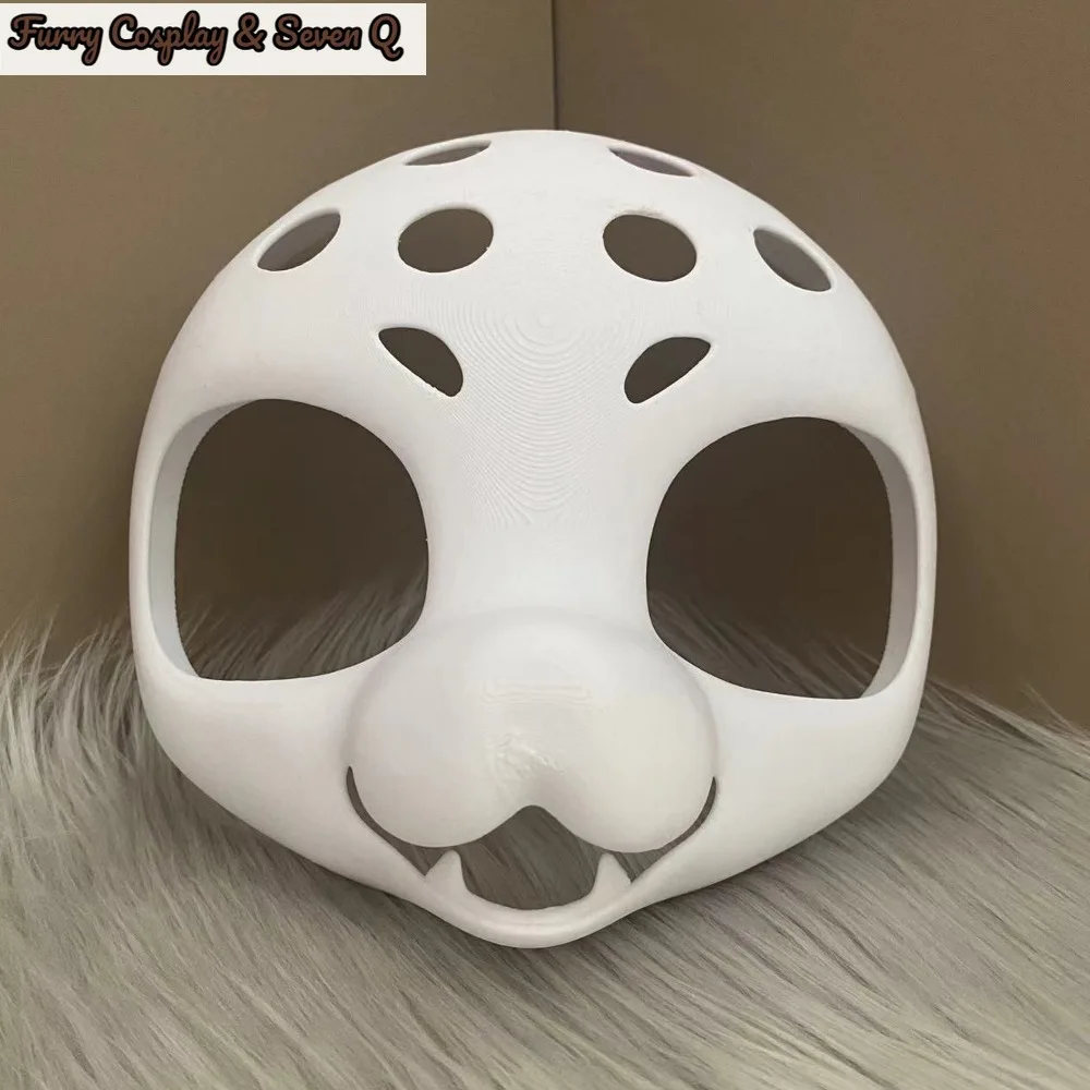 Seven Q Store 3D Printed Back Head Fursuit Genuine Japanese Skull Animal Dog Beast Head Material Pack Teeth Cosplay Accessories
