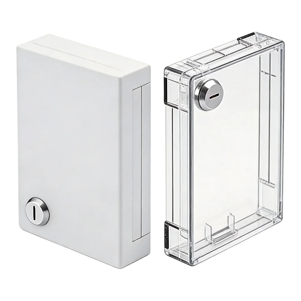 4pcs Lockable AC Switch Panel Cover Waterproof Dustproof Touch Resistant For Air Conditioner Socket Childproof Wall Plate
