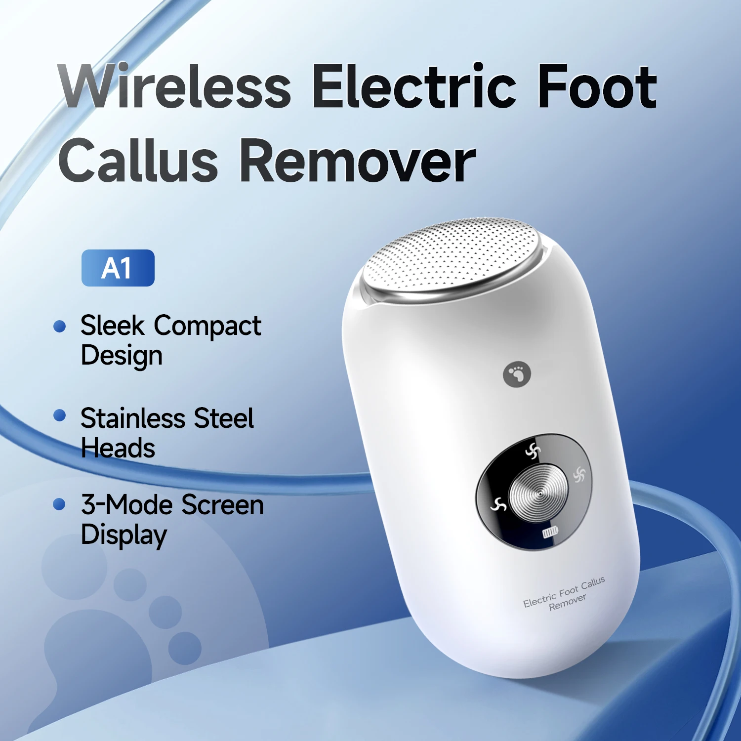 

Электрическая пилка-шлифователь Luluskin для педикюра, удаления огрубевшей кожи и мозолей, инструмент для ухода за ногами