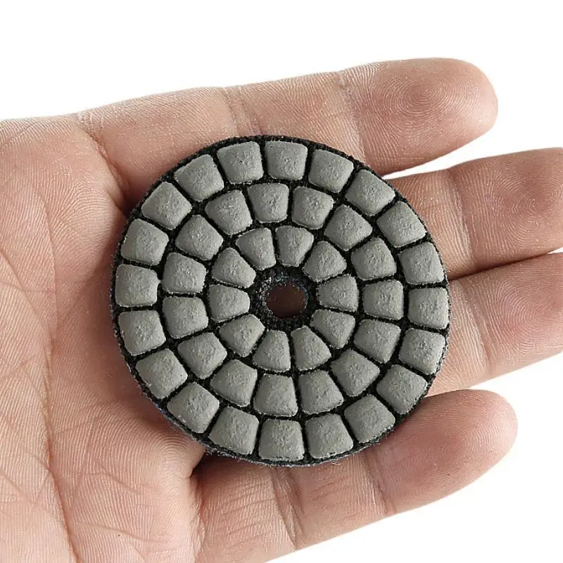 7 Stück 2 Zoll 55mm Diamant-Trockenpolierpads für Marmor, Granit, Stein, kleine Polierscheiben mit Trägerpads, Körnung 50-3000 – Detail 6