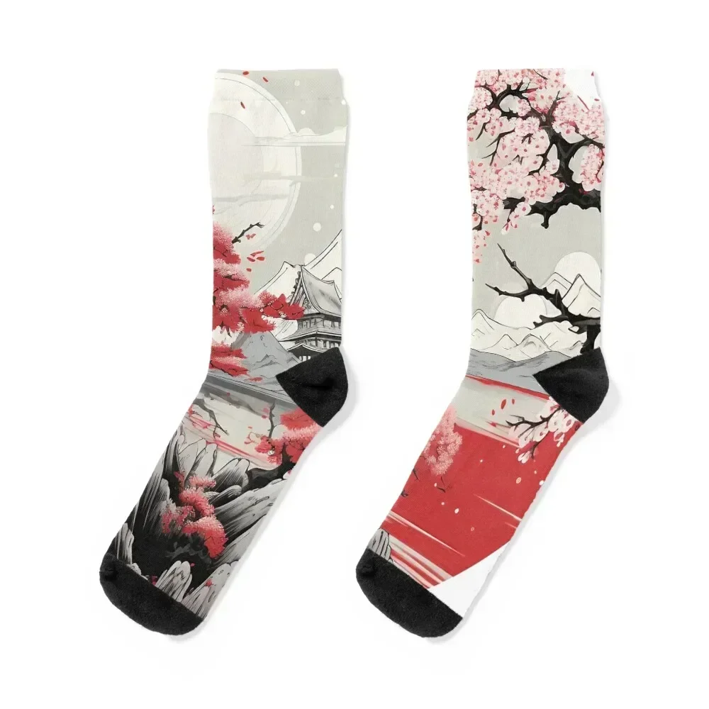 Serenade of the Sakura Socks Heating sock anti-slip Men's Socks Luxury Women's