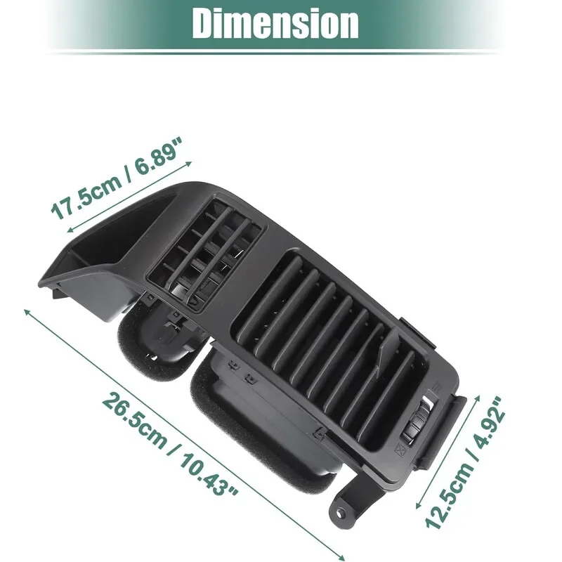 68421-7S000 左側ABSドライバーサイドACベントグリル（2005-2007年式日産アルマダ、2004-2006年式インフィニティQX56用）ブラック