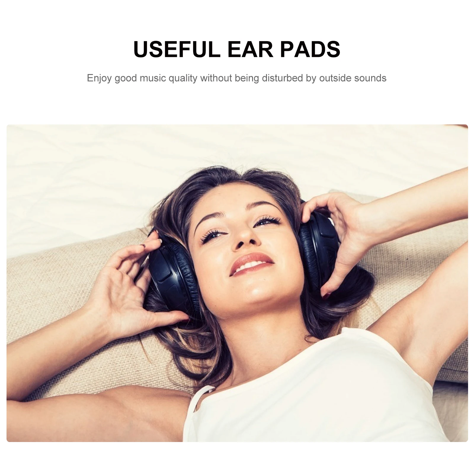 

2 Pcs Headphone Sponge Case Headphones Replacement Ear Pads Chic Headset Covers Black Ears