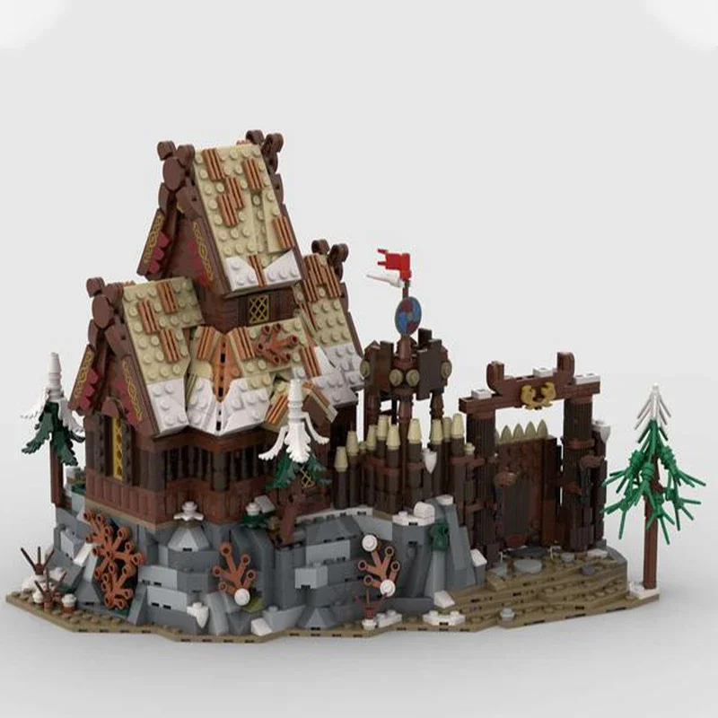 Klocki konstrukcyjne Street View Model Moc Northlands Hut Technology Modular Blocks Prezenty Zabawki świąteczne Zestawy DIY Montaż