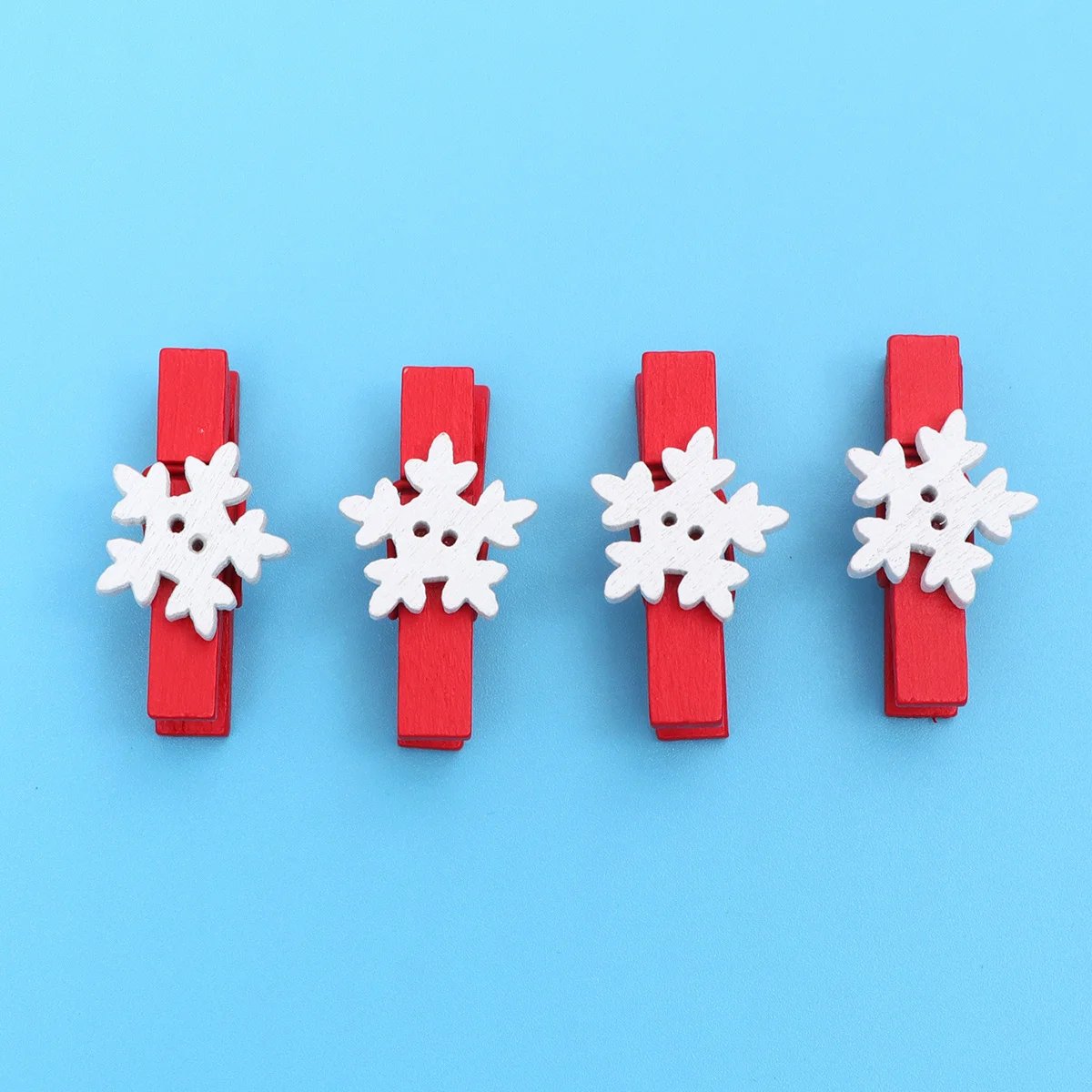 

35Pcs Wooden Clip Set for Photos Papers Craft Projects Cute Snowflake Santa Tree Design Clips Bulletin Board Accessories