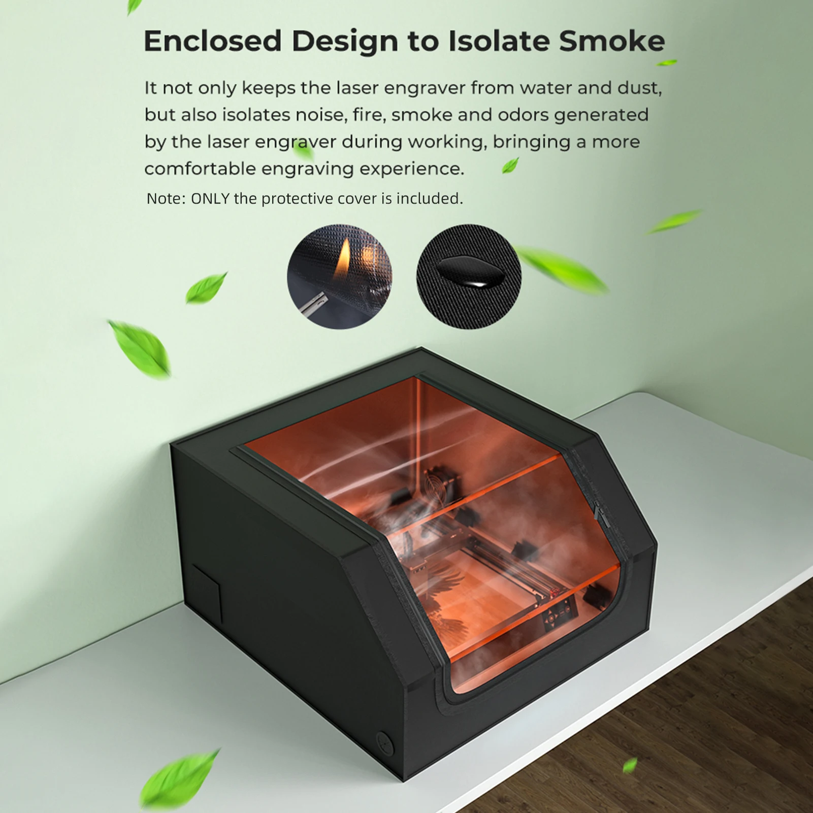 Creality Protective Cover Laser Engraver Enclosure with Vent Eye Protection Fireproof Dustproof Noise Reduction Laser Cutting En