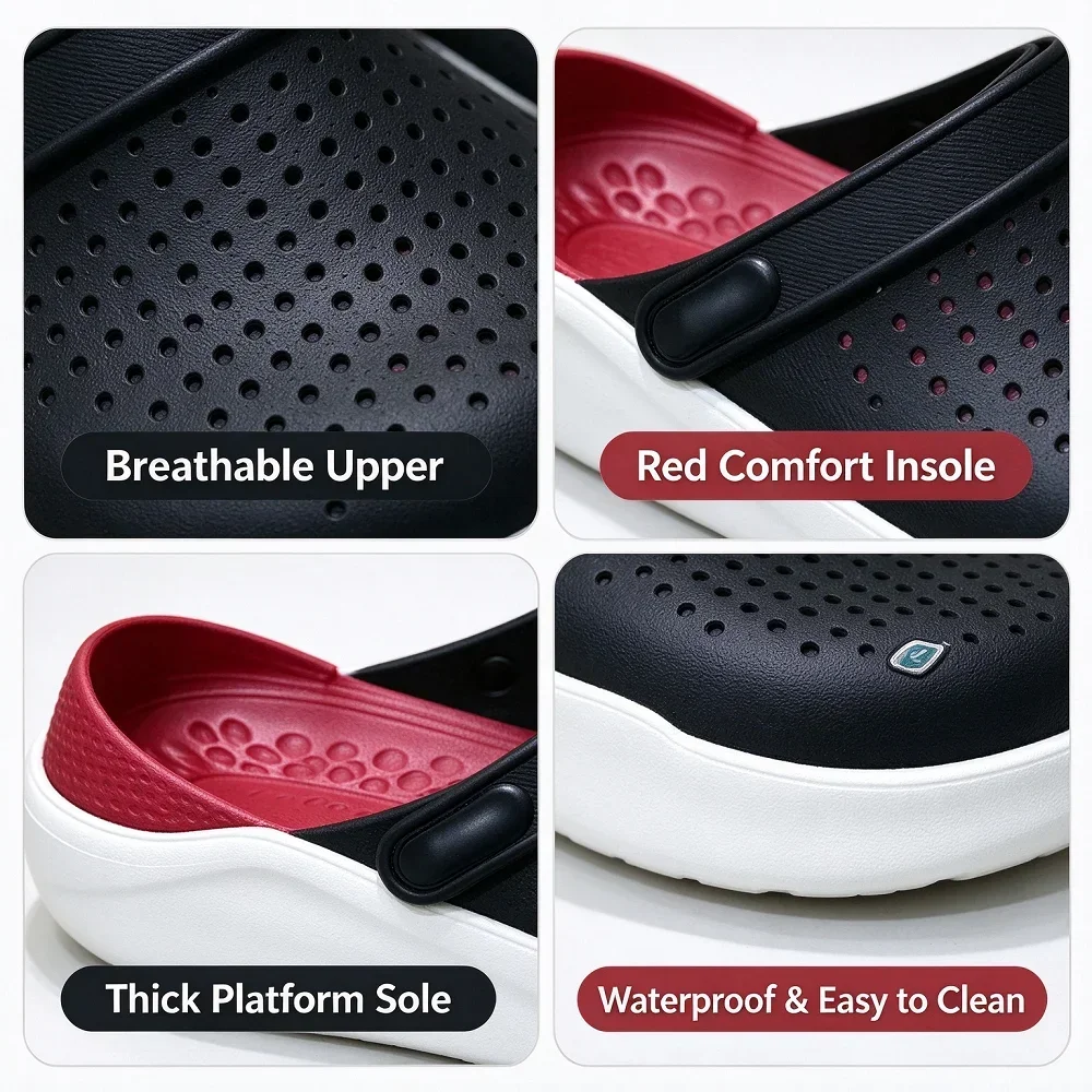 Crocs Classic Generation Klogg Unisex Bag Head Hole Shoes EVA Outdoor Wading Driving Beach Sandals Slippers