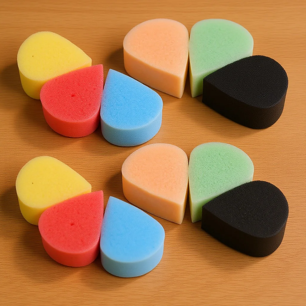 

12pcs Facial Sponge For Kids Water Drop Shaped High Density Face Paint Sponges Safe Soft Material Art Class Craft Projects