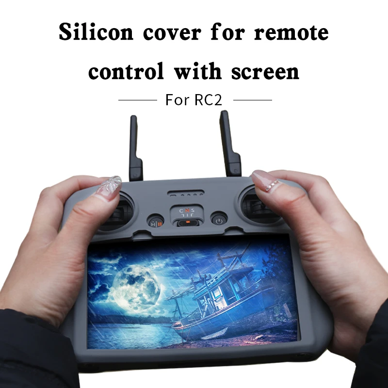 Silicone Cover for DJI Mini 4 Pro/Air 3 RC 2 Remote Control with Screen Protective Sleeve Dustproof Case Drone Accessories