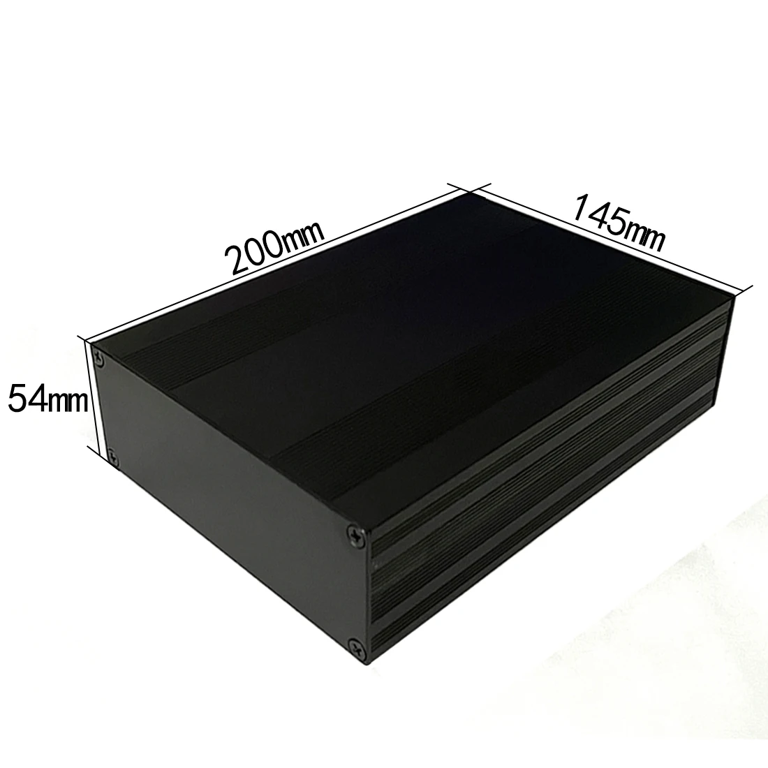 

Aluminum Enclosure Extruded Junction Housing Box 145(5.7")X54(2.12")X200(7.87")mm DIY Separate Type Silver Black