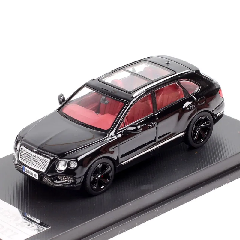 Lang feng-bentayga suv-おもちゃの車のダイキャストと車のモデル,アクリルボックスのミニチュア,1:46スケール,豪華