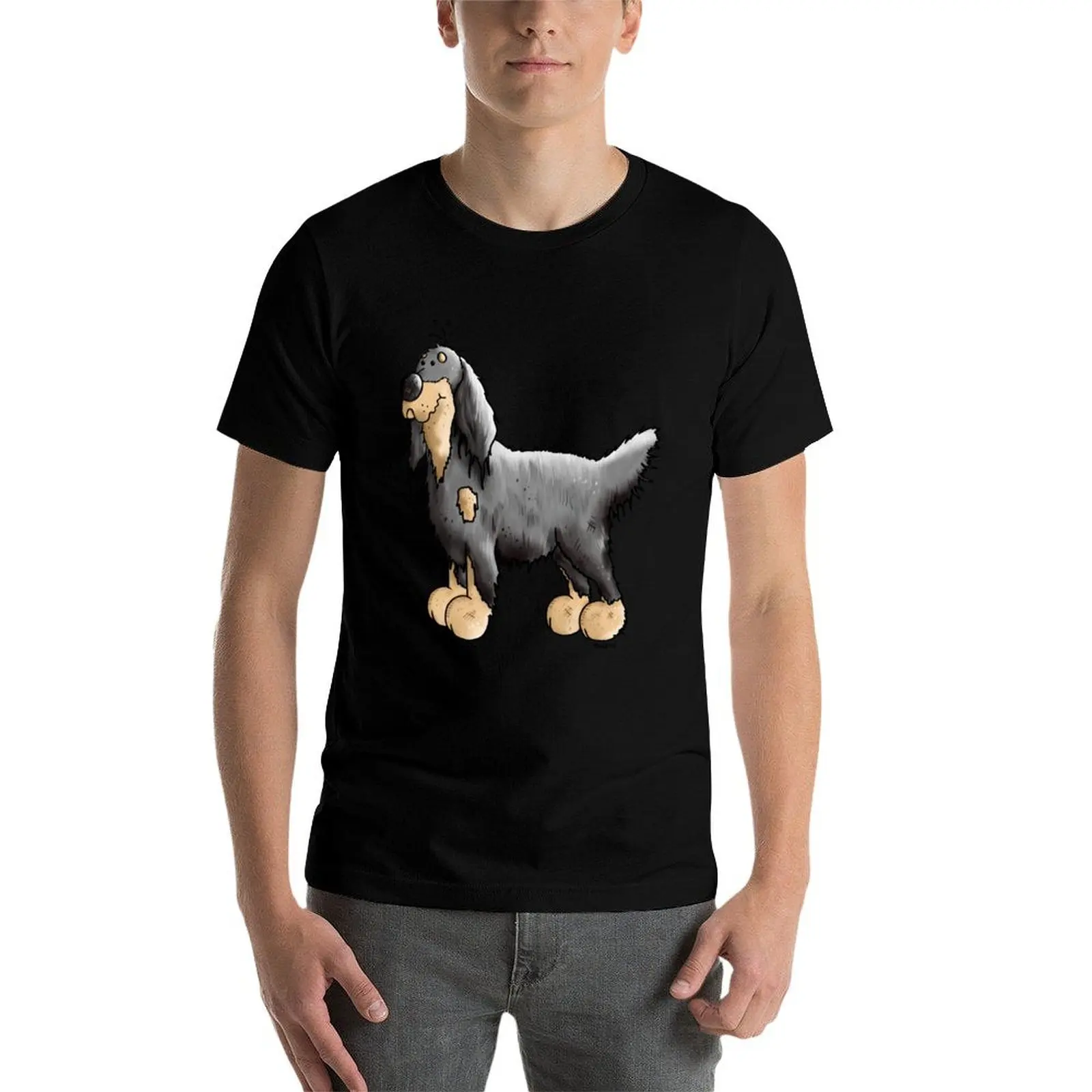 

Happy Gordon Setter - Dog - Dogs - Comic Gift T-Shirt printed t shirts for man t shirts for man slim fit T-Shirt
