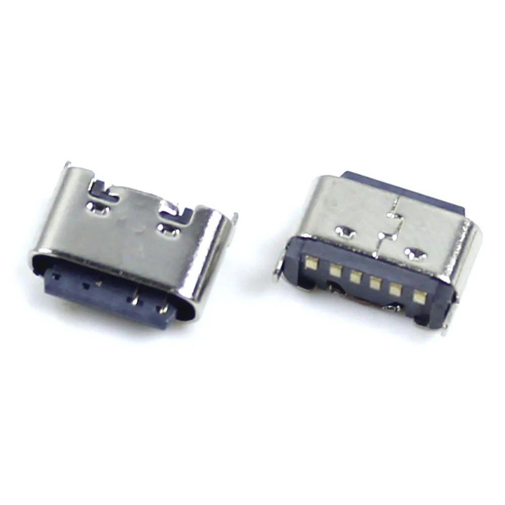 5pcs 2P 4P 6P Type C USB Connector Female Port Jack Tail Plug Socket Electric Terminals 2Pin 4Pin 6Pin DIP For PCB Board Power