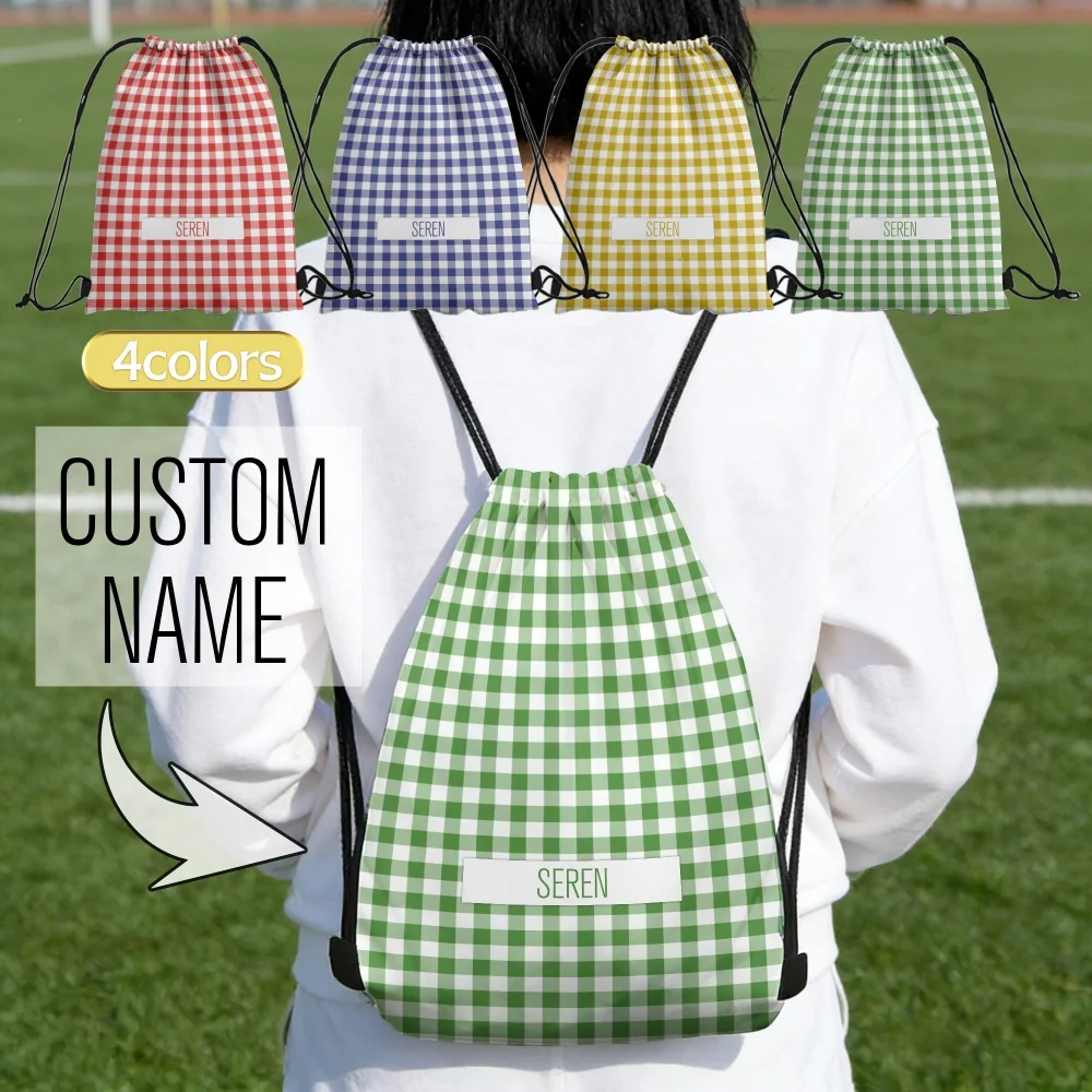 Custom Text & Name/Number,Drawstring Closure,Machine-Washable Gym Sports Travel Bags,DIY Gift Suitable for Commute,Events,Orders