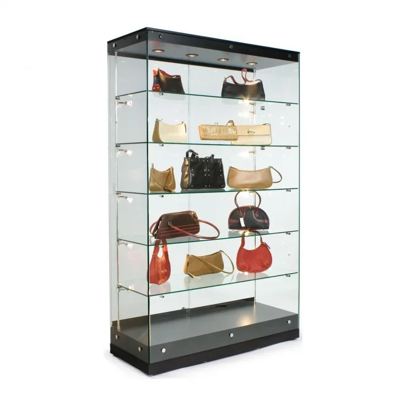 Custom. Sliding By Jewelry Showcase Display Glass Display Cabinets Cabinet Store For Bag With Lights