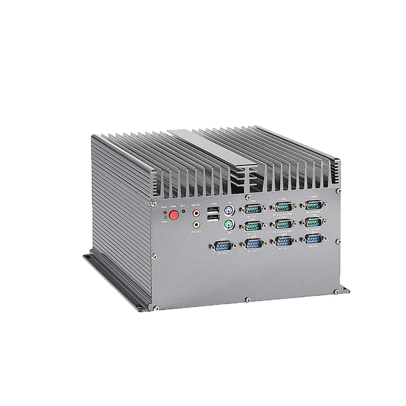 Fanless  Compact  Embedded i7 BOX PC  Industrial Computer 4LAN 10COM 10USB With 3xPCI expansion slot