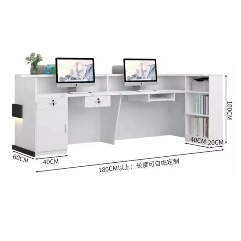 

Reception Desks Profissional Modern Salon Beauty Modern Luxury Reception Desks Storage Simple Mostrador Commercial Furniture