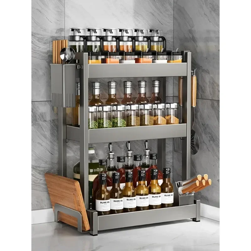 Kitchen Seasoning Storage Rack Multifunctional Seasoning Knife Holder Chopsticks Tabletop Multi-layer Storage Rack