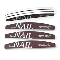 2/5/10Pcs Lot Nail File Buffer 80-150Grit Limas Trimmer Lime Thicken Coffee Professional Manicure Pedicure Nail Shaping Removal