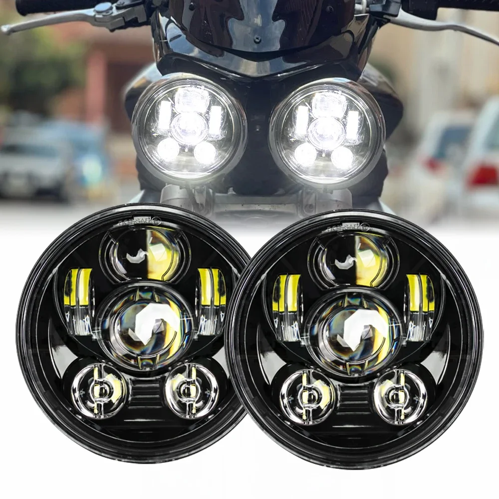 2x 5.75 inch led headlight High/Low beam halo for Speed Triple & Street Triple & Thunder 5 3/4